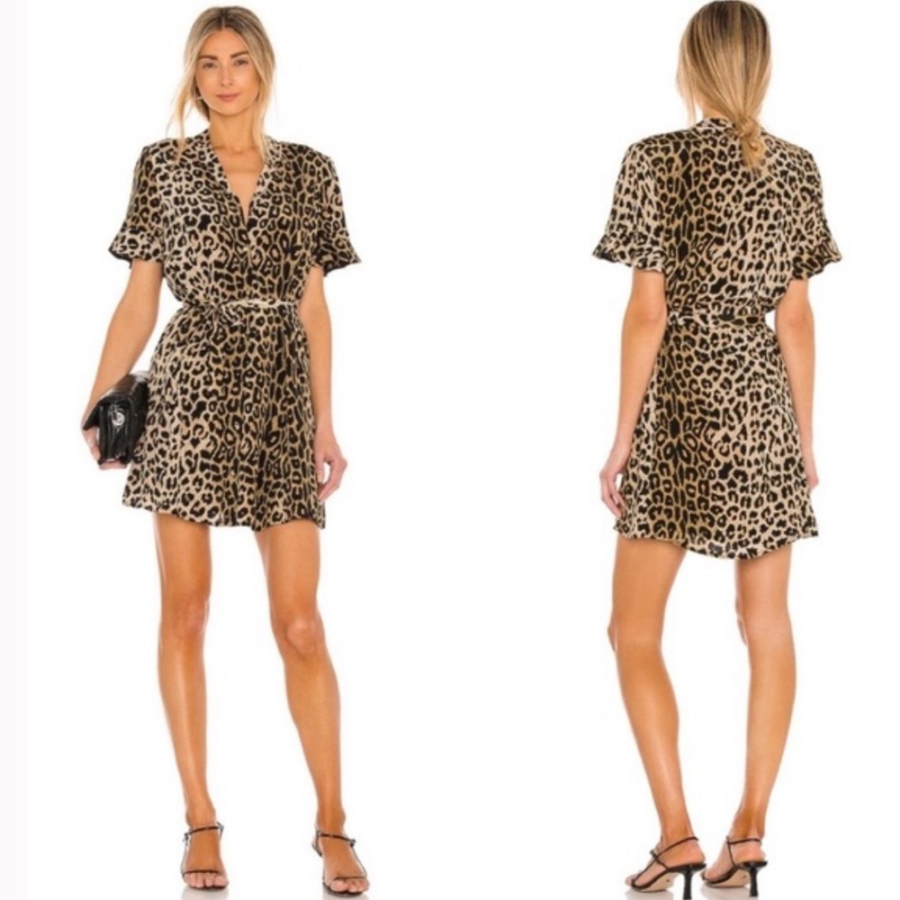 All Saints Animal Print Mini Dress